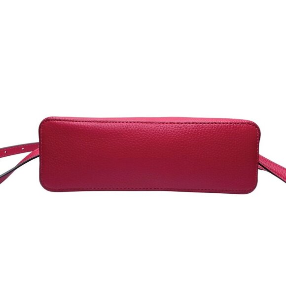 NWT KATE SPADE HANNA PEBBLED LEATHER SHOULDER BAG IN DARK PINK - OS - Picture 3 of 9